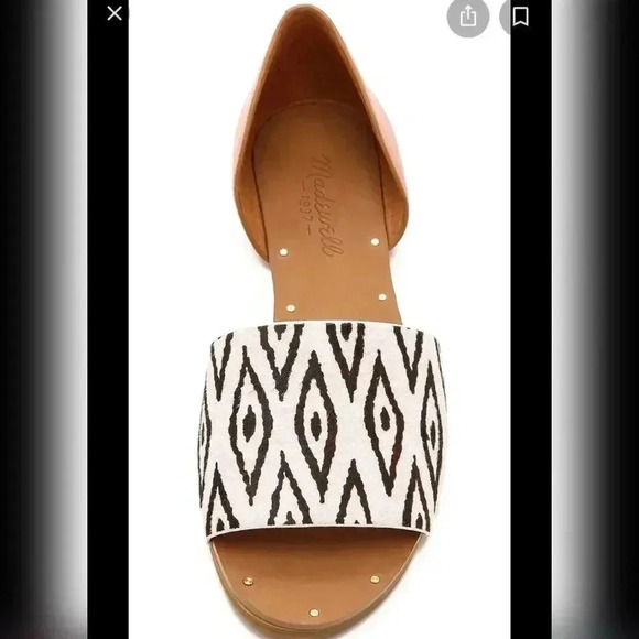 Madewell Thea Ikat Print Sandals Calf Hair - Picture 1 of 8